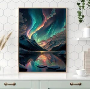 Aurora Borealis Canvas målning